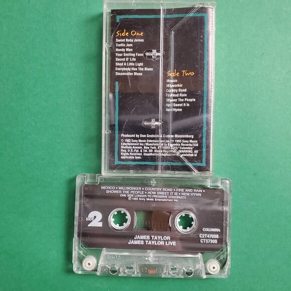 James Taylor Live Cassette 1993 Columbia - Picture 2 of 2